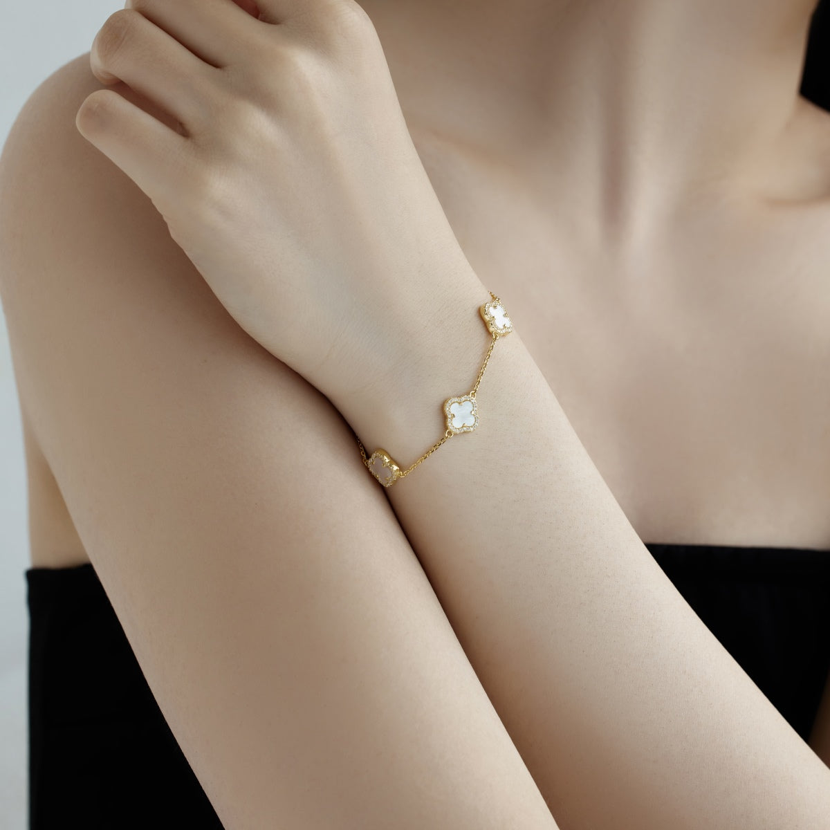 [RAFFINE]Four-Leaf Clover Exquisite Bracelet