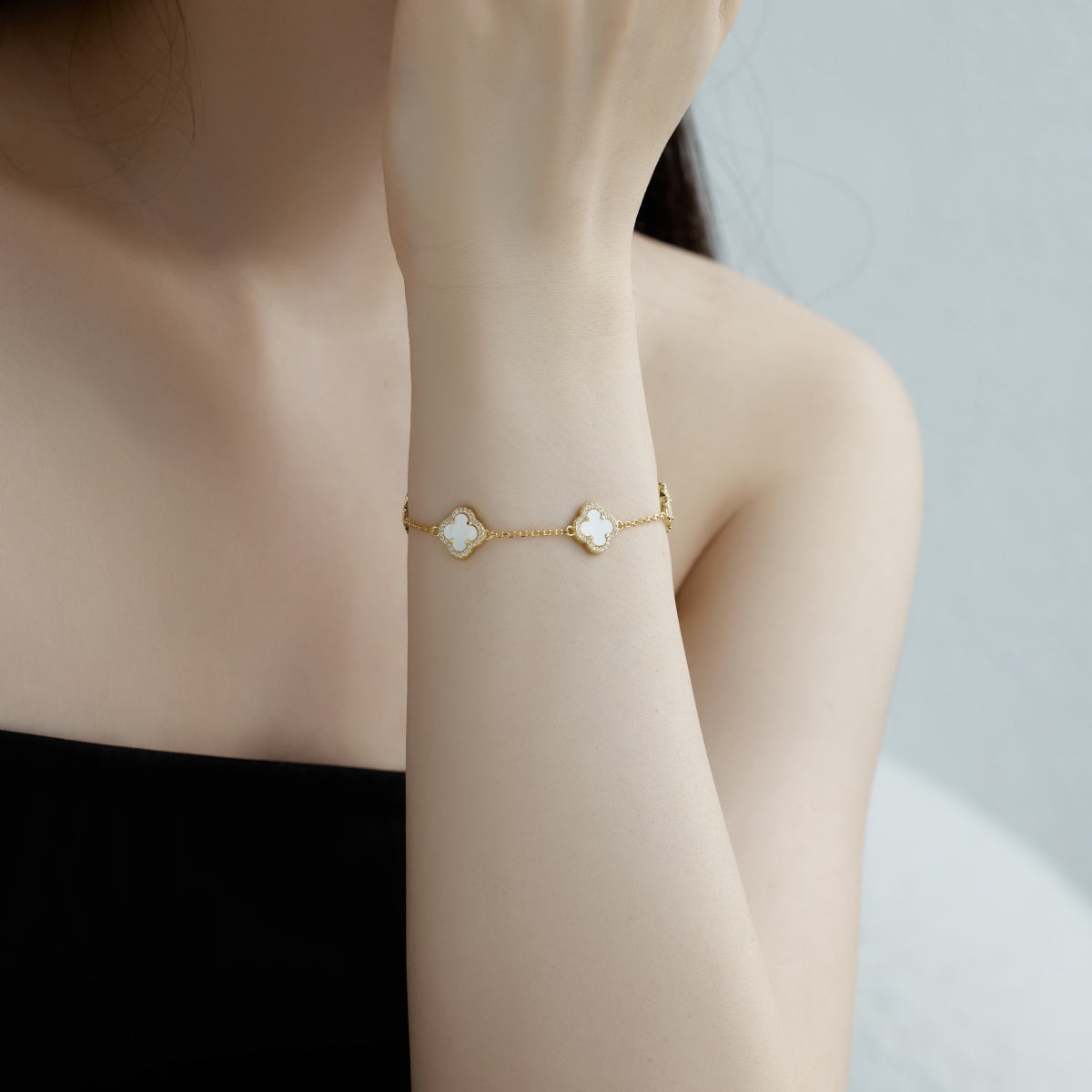 [RAFFINE]Four-Leaf Clover Exquisite Bracelet