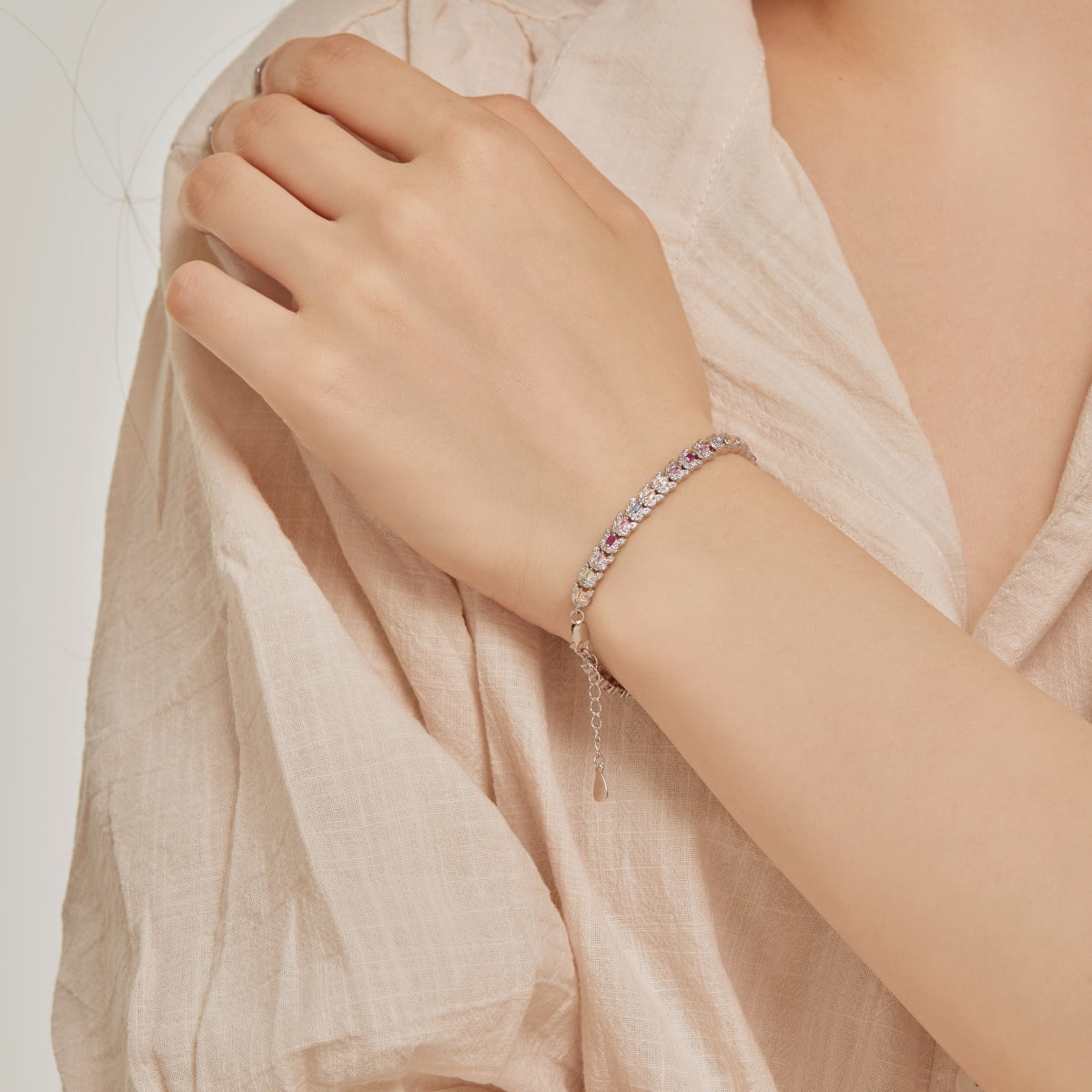 [RAFFINE]Delicate Colorful Multi Cut Daily Bracelet