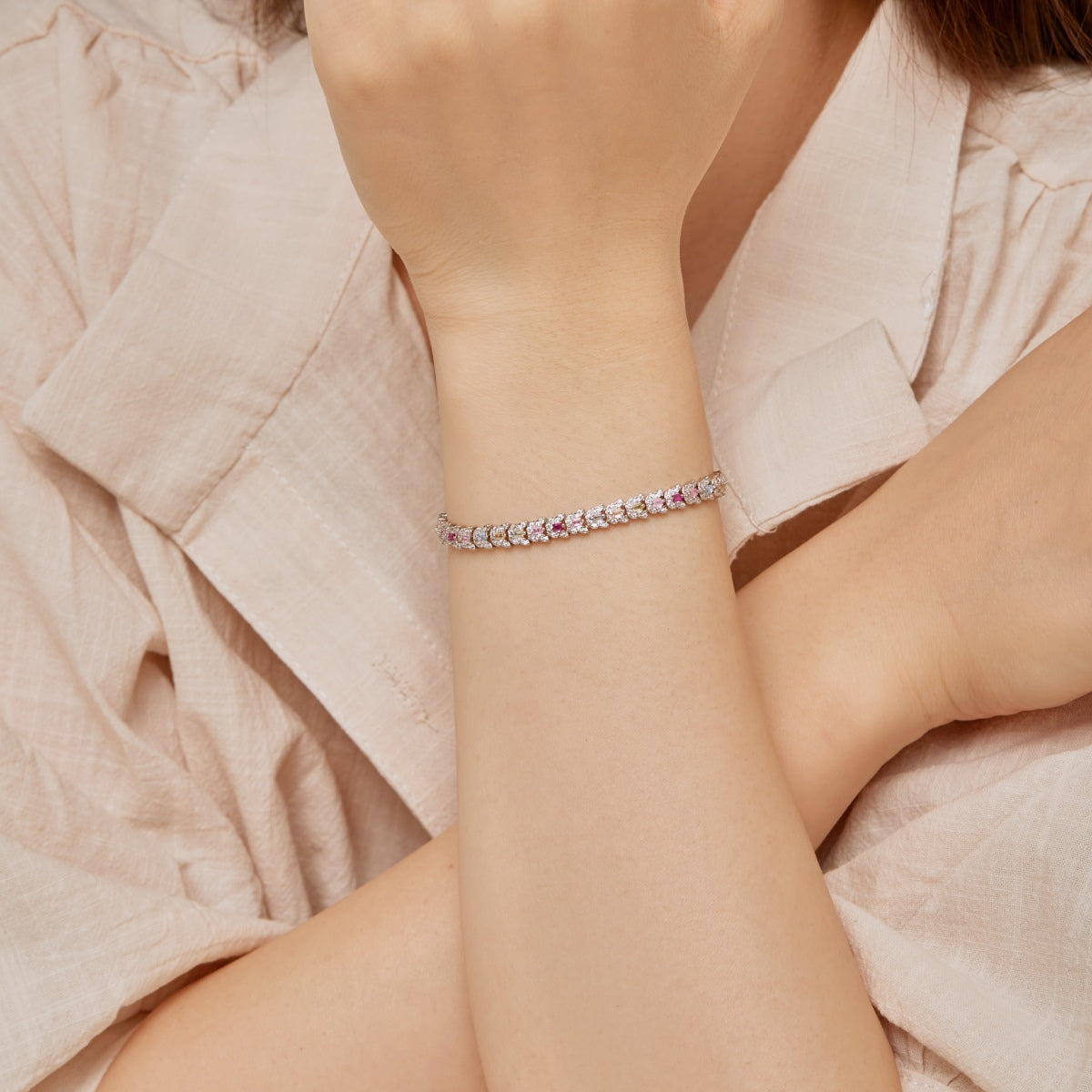 [RAFFINE]Delicate Colorful Multi Cut Daily Bracelet