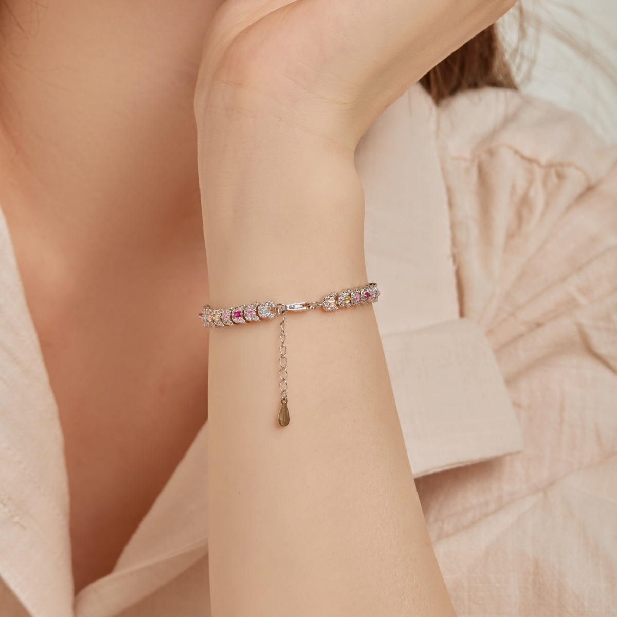 [RAFFINE]Delicate Colorful Multi Cut Daily Bracelet