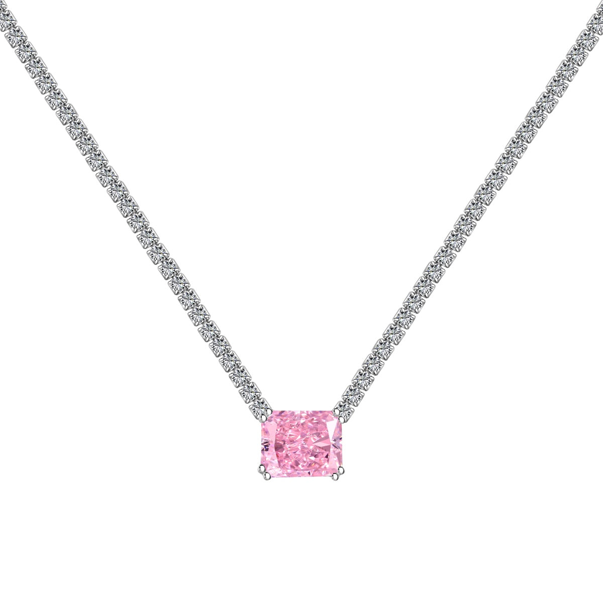 [RAFFINE] Elegante collar de corte radiante de 4,0 quilates