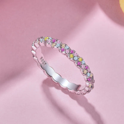 [Raffine]Dainty Ebullient Round Cut Daily Ring