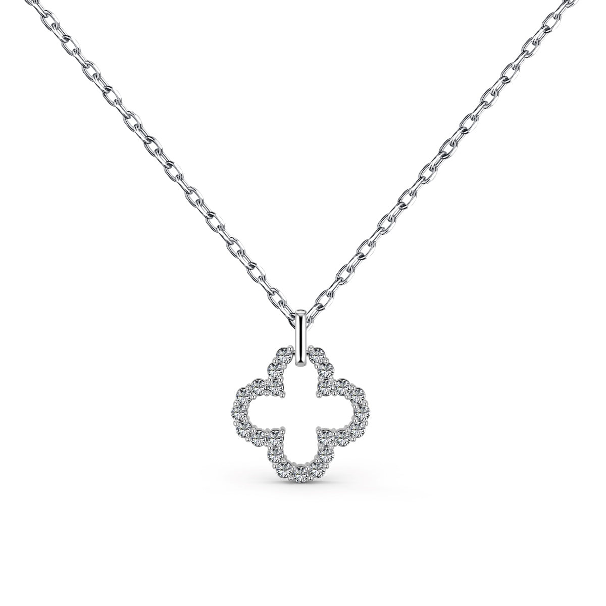 [RAFFINE]Collar exquisito con diseño hueco de trébol de cuatro hojas