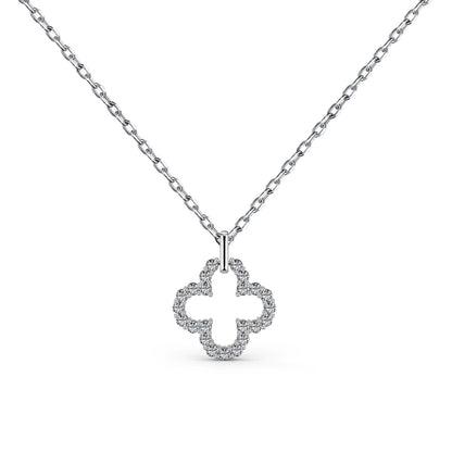 [RAFFINE]Collar exquisito con diseño hueco de trébol de cuatro hojas