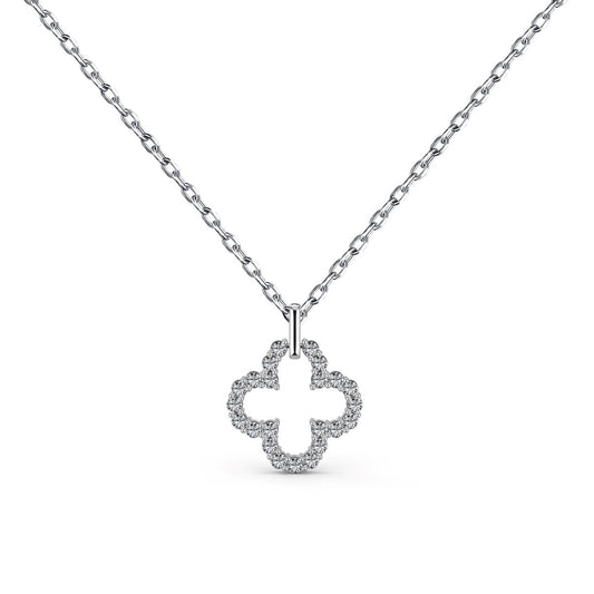 [RAFFINE]Collar exquisito con diseño hueco de trébol de cuatro hojas