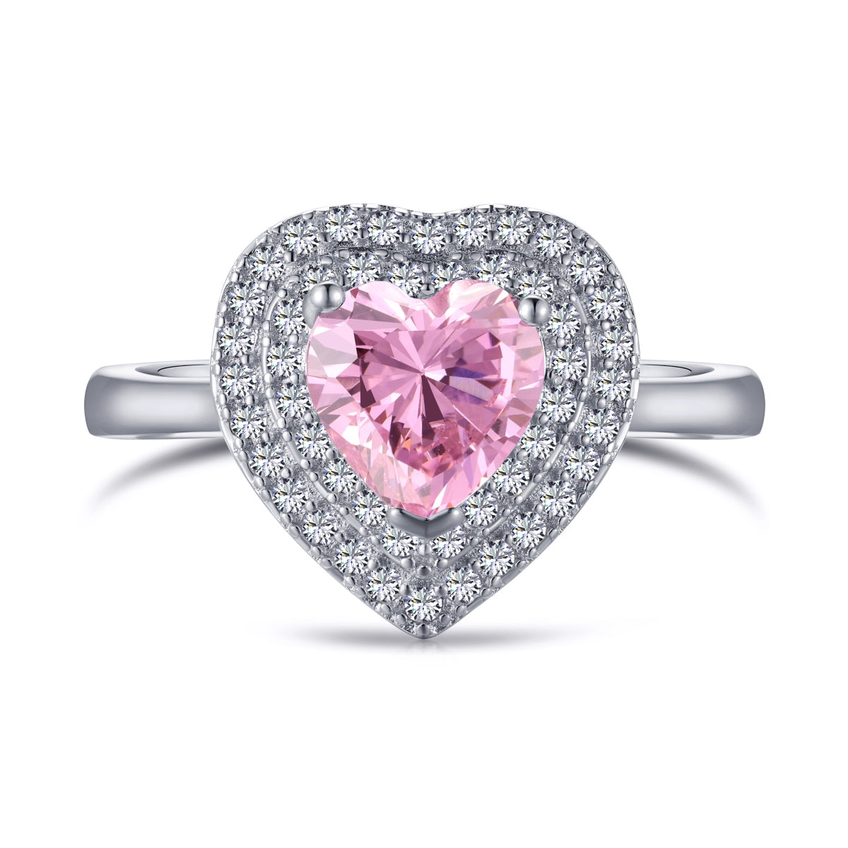 [RAFFINE]Delicate Ebullient Heart Shape Wedding Ring