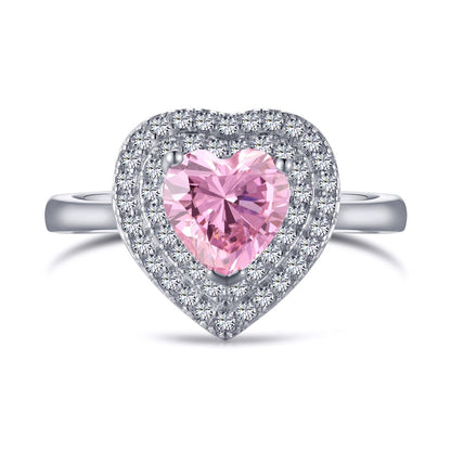 [RAFFINE]Delicate Ebullient Heart Shape Wedding Ring