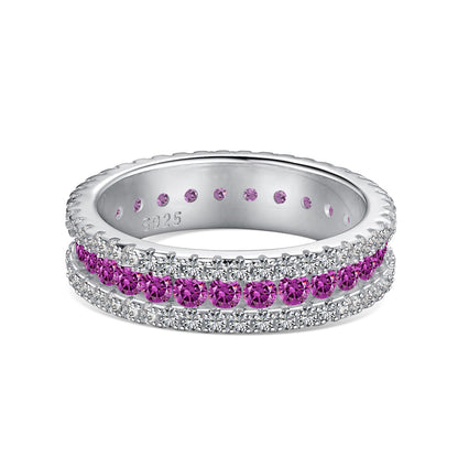 [RAFFINE]Delicate Colorful Round Cut Daily Ring