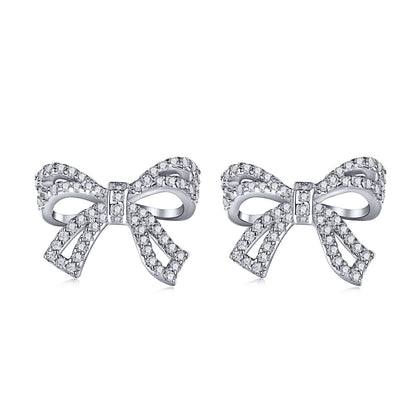[RAFFINE]Pendientes con forma de lazo delicado