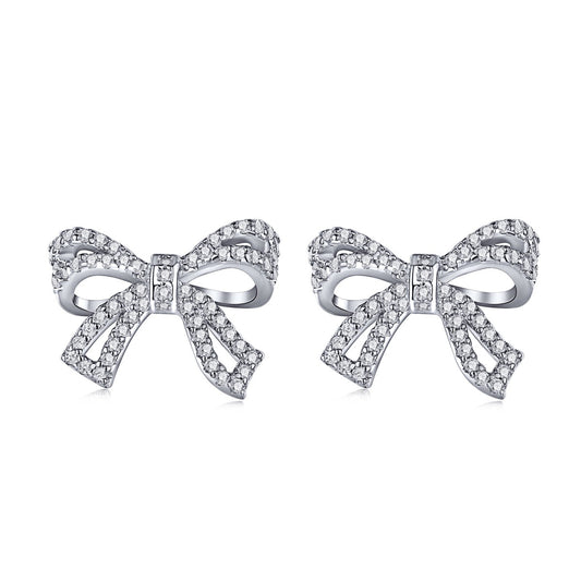 [RAFFINE]Pendientes con forma de lazo delicado