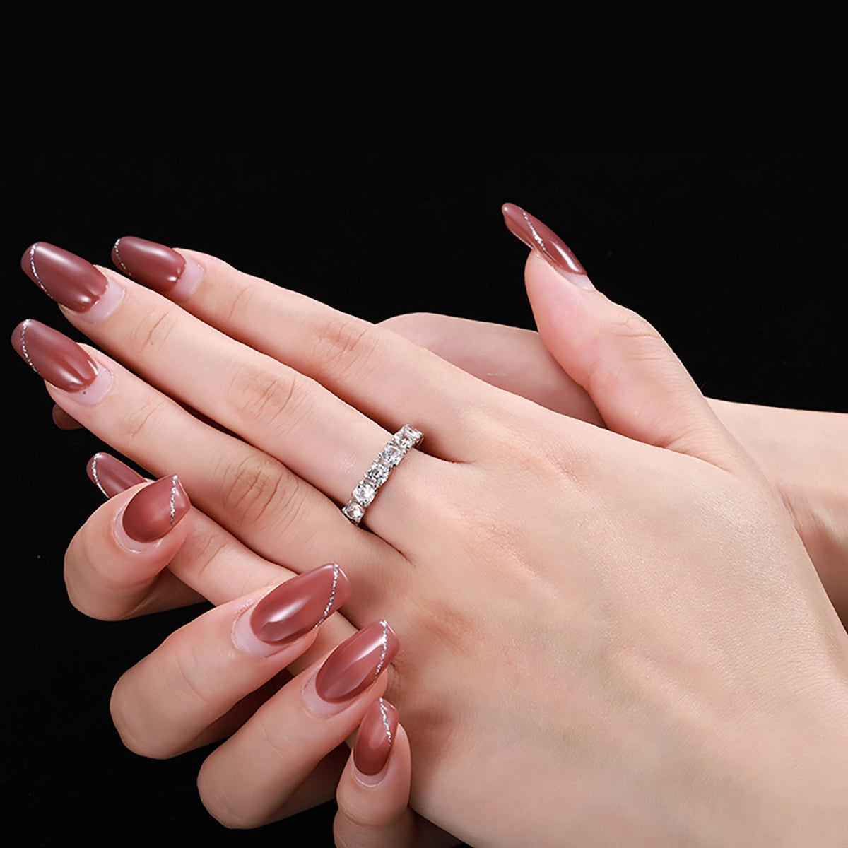 [RAFFINE]Eternity Round Cut Tennis Ring