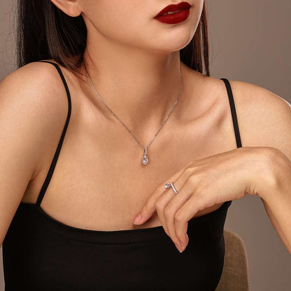 [RAFFINE]Delicado collar de moda con forma de gota de agua