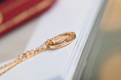 [RAFFINE]LOVE NECKLACE ADJUSTABLE ROSE GOLD 2 DIAMOND