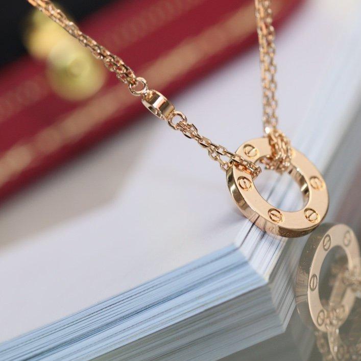 [RAFFINE]LOVE NECKLACE ADJUSTABLE ROSE GOLD 2 DIAMOND