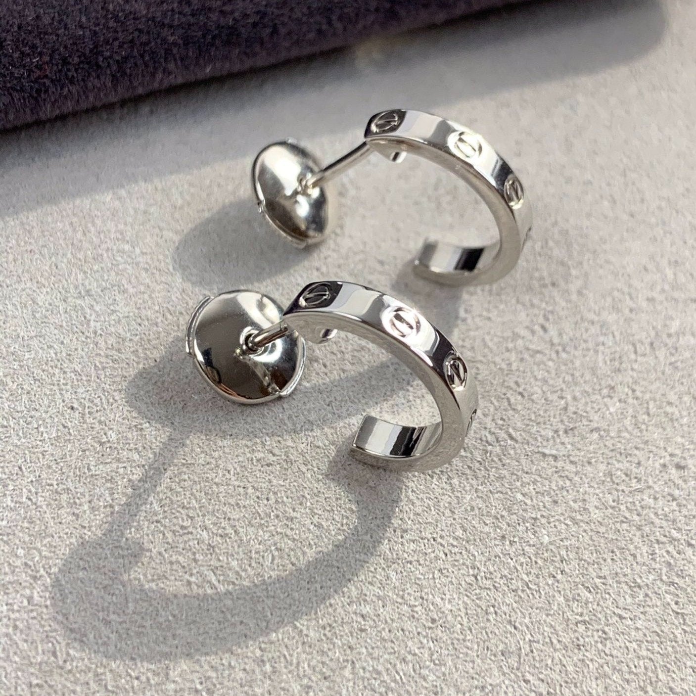 [Raffine]Boucles d'oreilles Love 2,65 mm en argent 