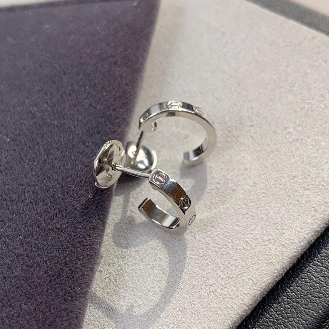 [Raffine]Boucles d'oreilles Love 2,65 mm en argent 