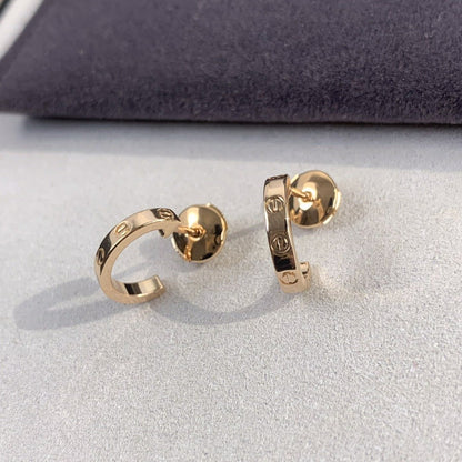 [Raffine]Boucles d'oreilles Love 2,65 mm en or rose 