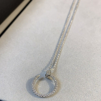 [RAFFINE]COLLAR JUSTE PLATA DIAMANTES