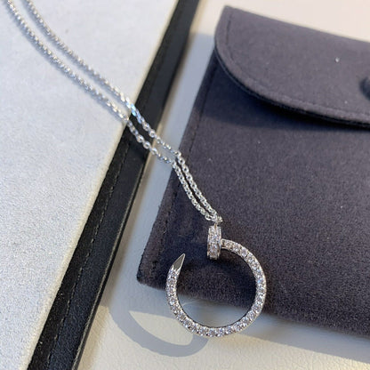 [RAFFINE]COLLAR JUSTE PLATA DIAMANTES