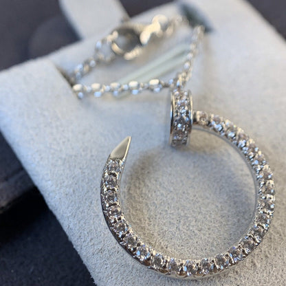 [RAFFINE]COLLAR JUSTE PLATA DIAMANTES