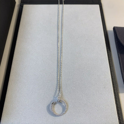 [RAFFINE]COLLAR JUSTE PLATA DIAMANTES