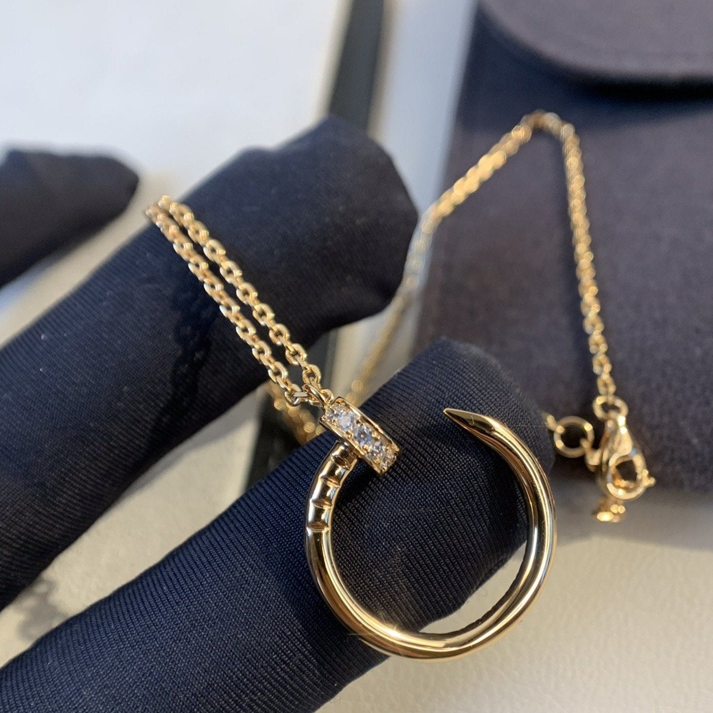 [Raffine]JUSTE NECKLACE PINK GOLD DIAMONDS