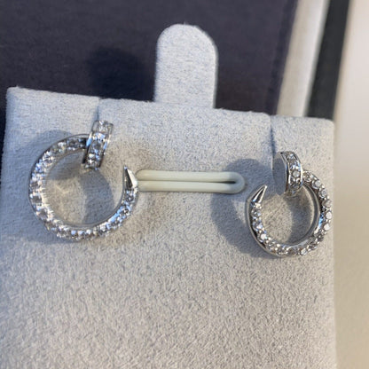 [RAFFINE]PENDIENTES JUSTE PLATA DIAMANTES