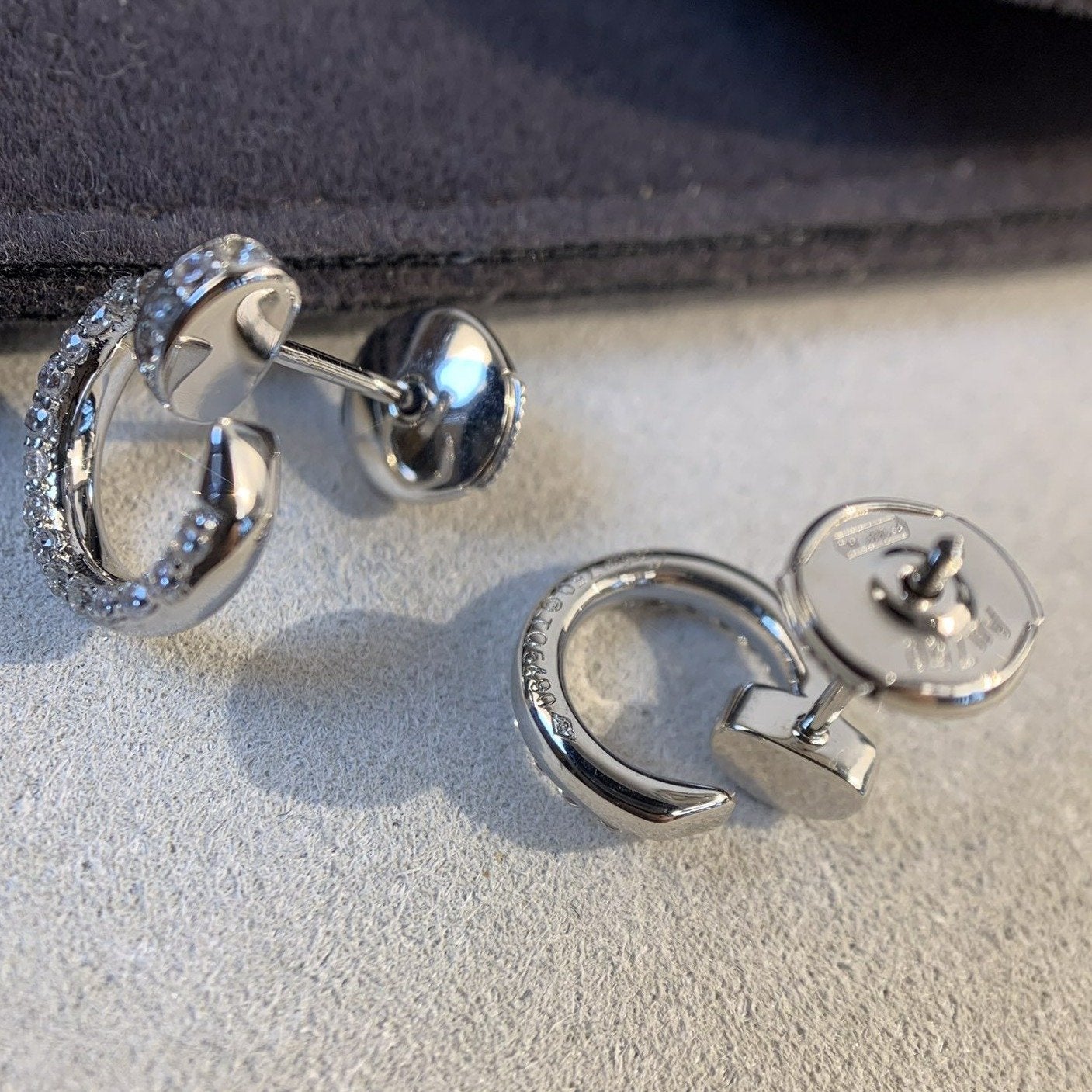 [RAFFINE]PENDIENTES JUSTE PLATA DIAMANTES