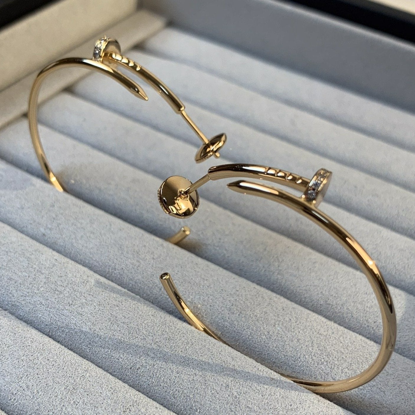 [Raffine]JUSTE EARRINGS GOLD DIAMONDS 1.8MM