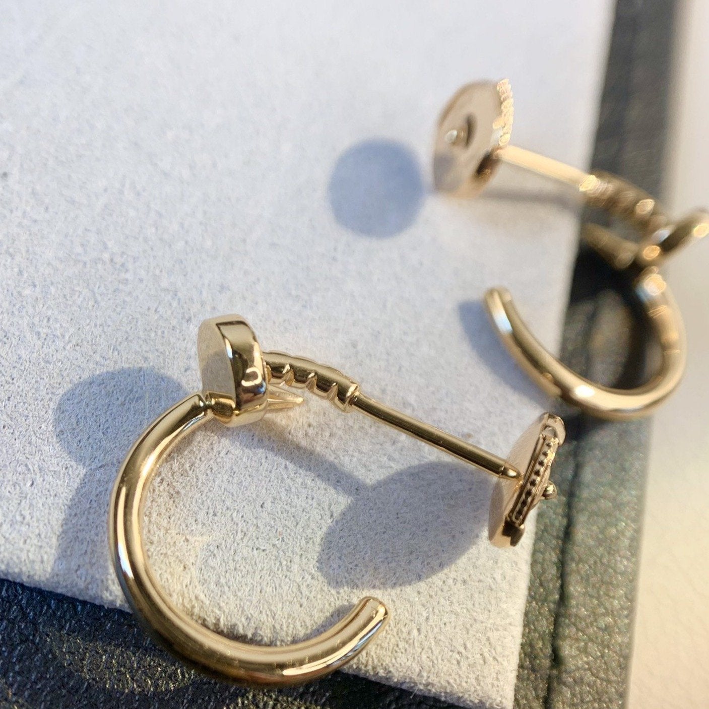 [RAFFINE] PENDIENTES JUSTE ORO ROSA