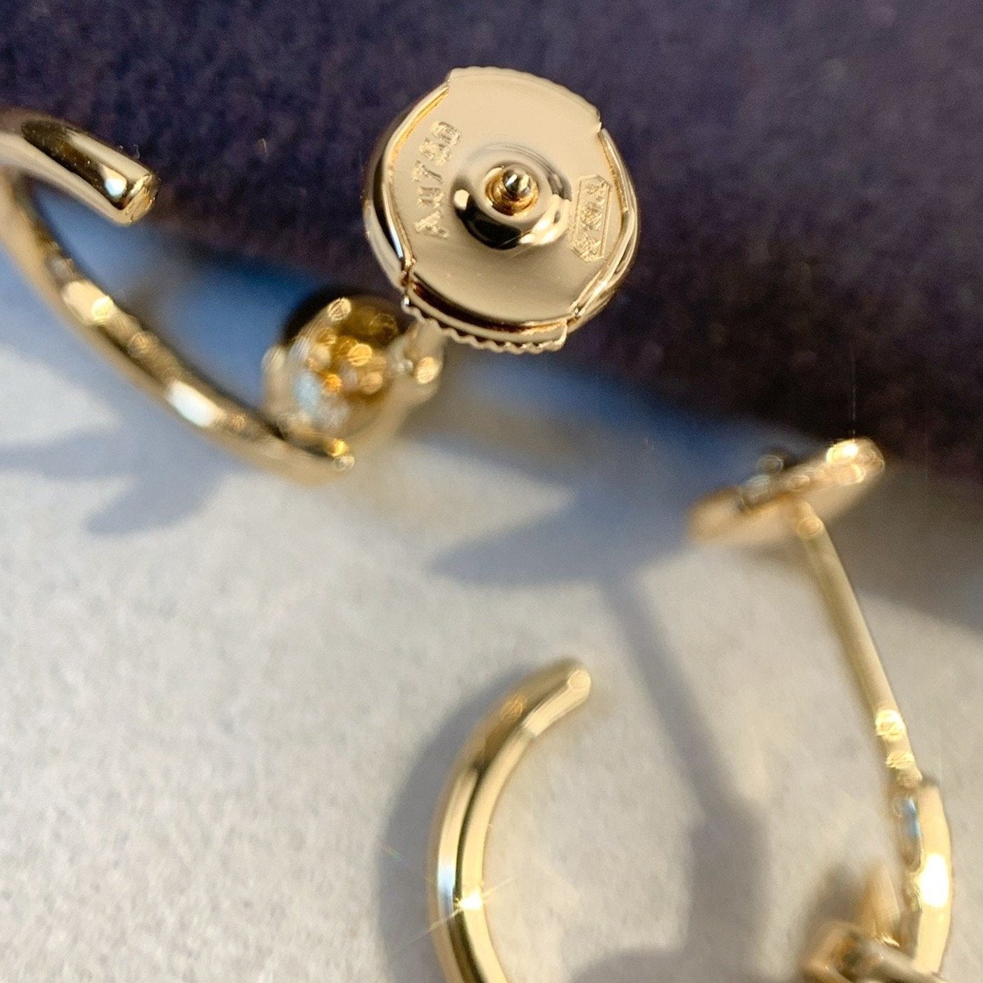 [RAFFINE] PENDIENTES JUSTE ORO ROSA