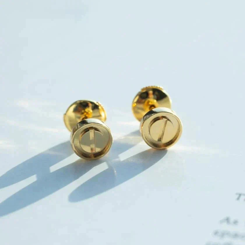 [RAFFINE]PENDIENTES LOVE ORO 10MM