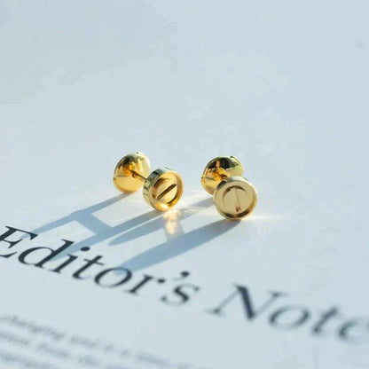 [RAFFINE]PENDIENTES LOVE ORO 10MM