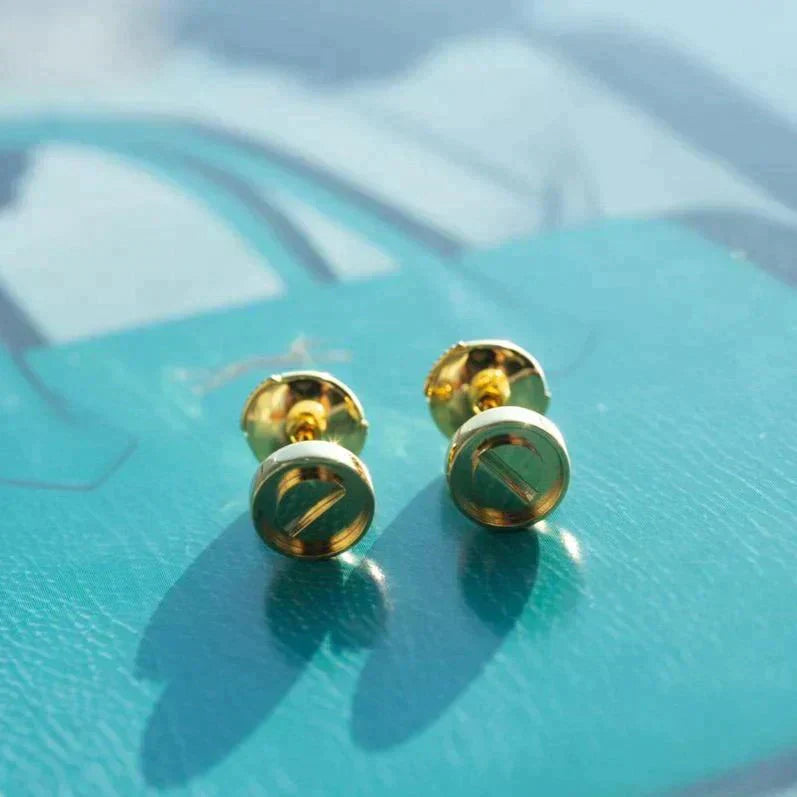 [RAFFINE]PENDIENTES LOVE ORO 10MM