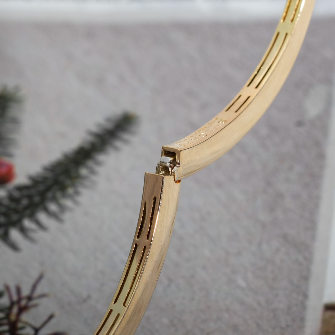 [RAFFINE] PULSERA SERPENTI ORO ROSA DIAMANTE DOBLE SERPIENTE
