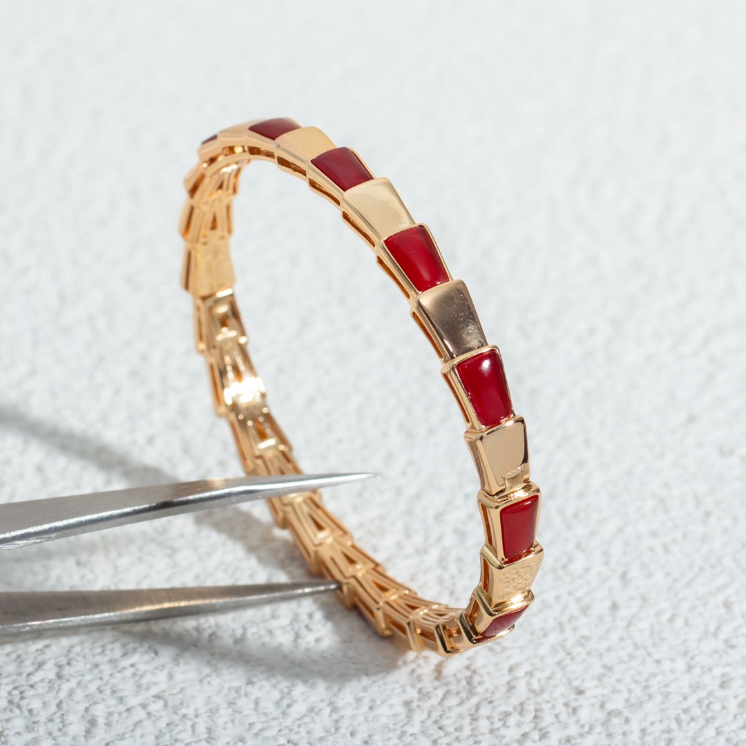 [Raffine]SERPENTI ARMBAND ROTGOLD RUBELLIT