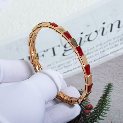 [Raffine]SERPENTI ARMBAND ROTGOLD RUBELLIT