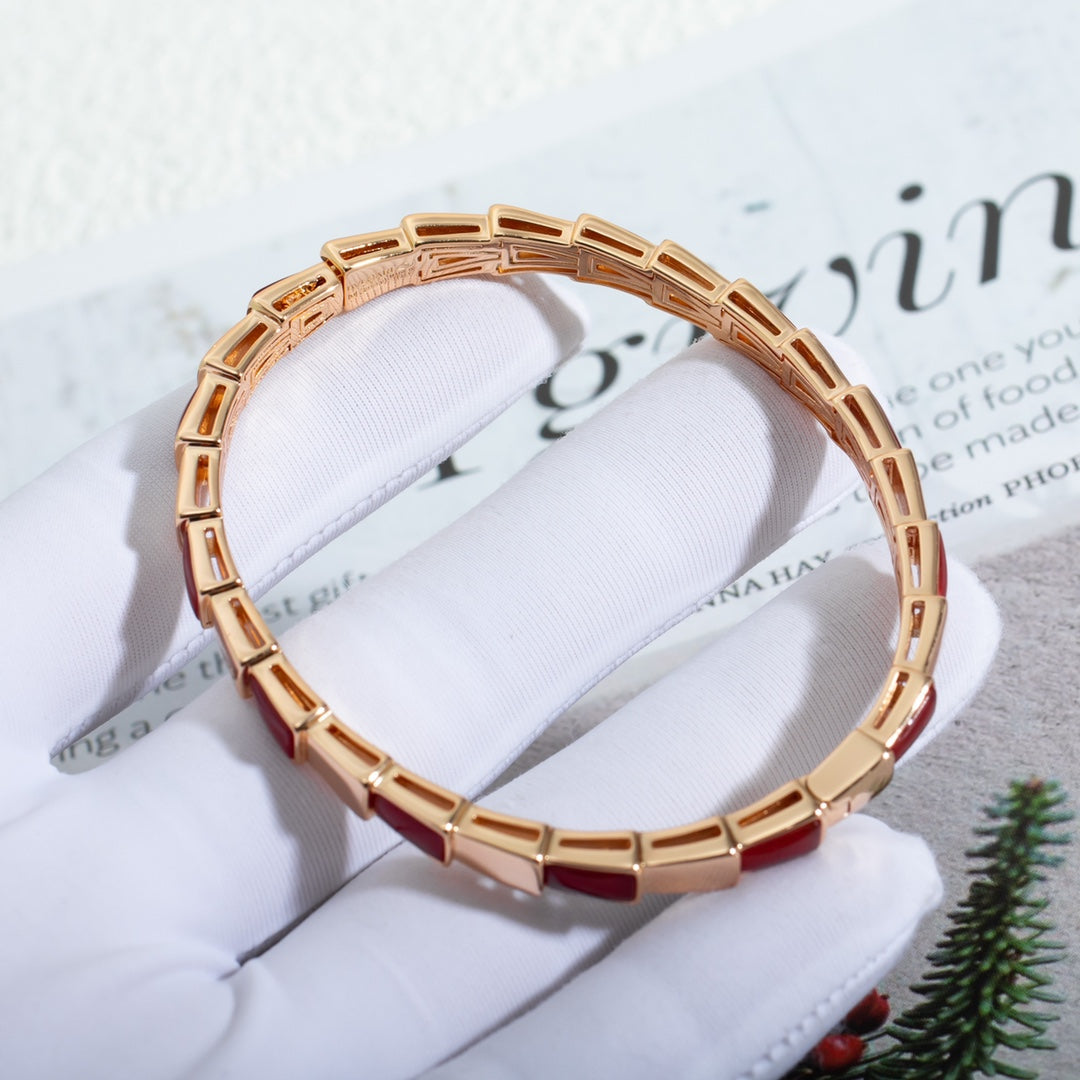 [Raffine]SERPENTI ARMBAND ROTGOLD RUBELLIT