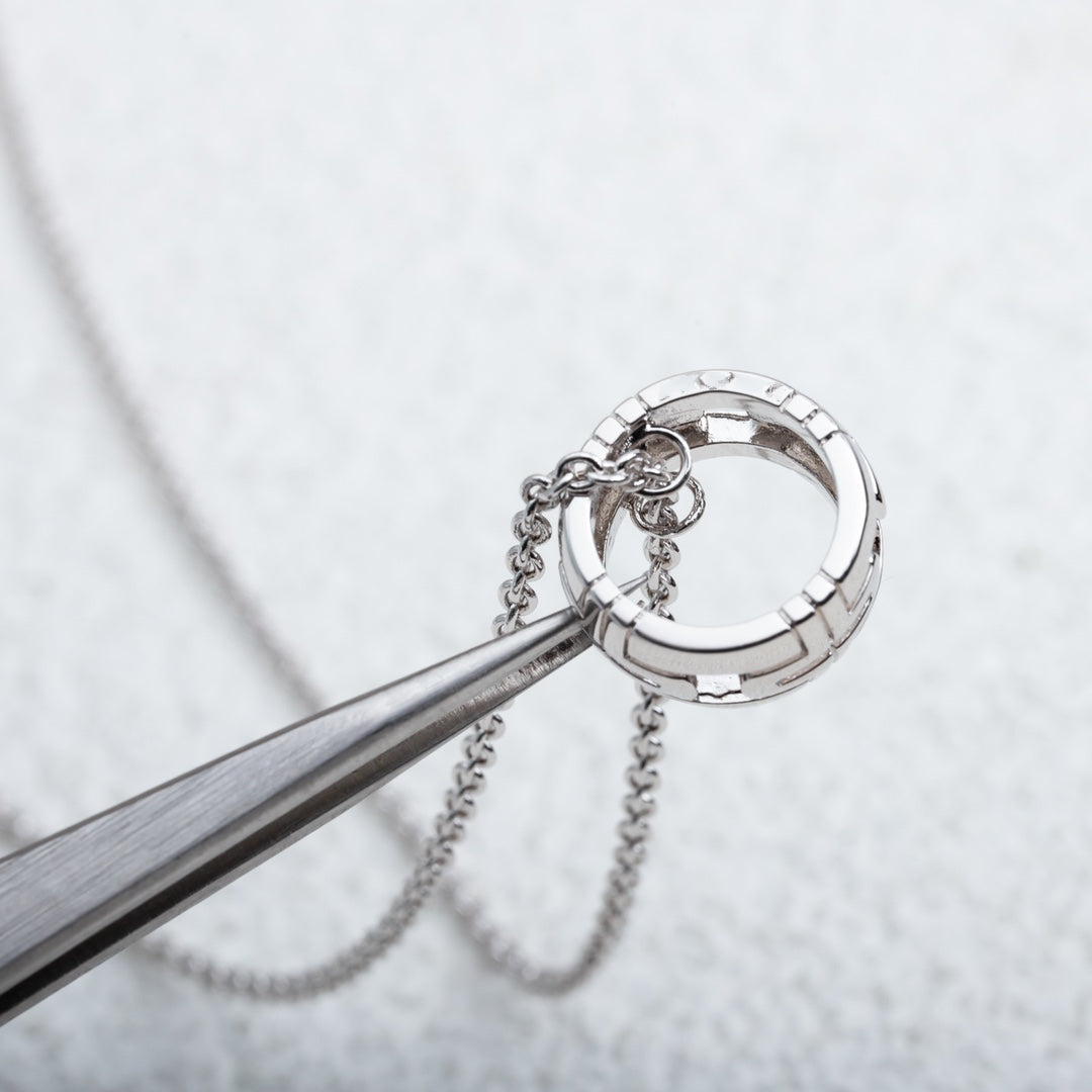 [RAFFINE]COLLAR PARENTESI PLATA