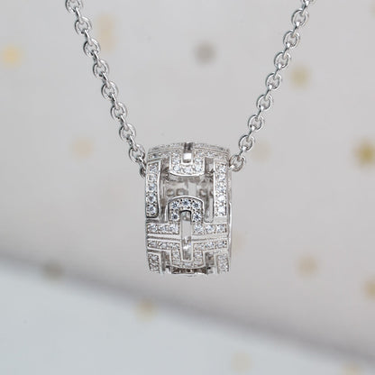 [Raffine]PARENTESI-HALSKETTE SILBER-DIAMANT