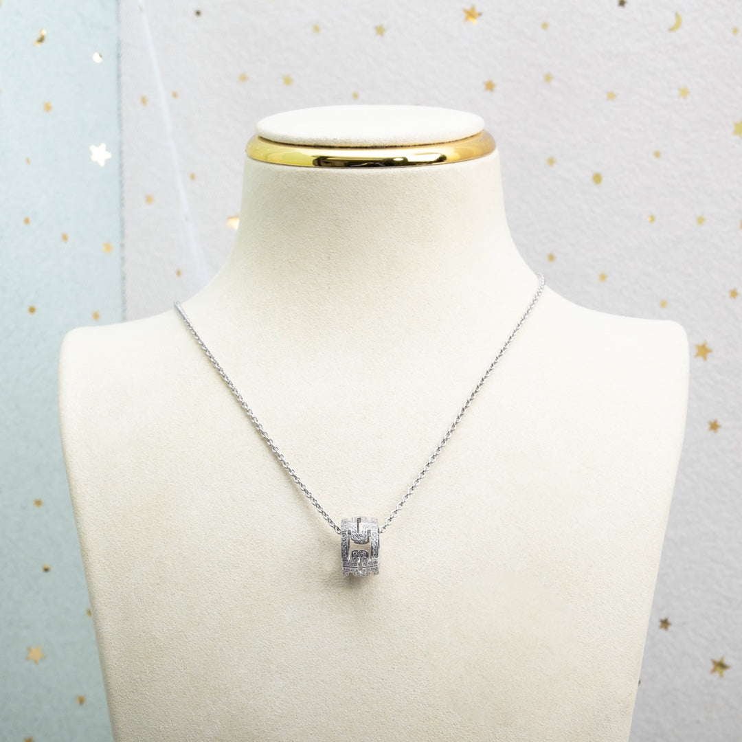 [Raffine]PARENTESI-HALSKETTE SILBER-DIAMANT