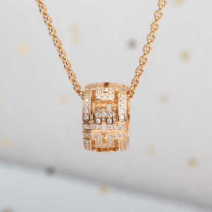 [Raffine]PARENTESI HALSKETTE ROTGOLD DIAMANT