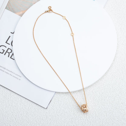 [Raffine]PARENTESI HALSKETTE ROTGOLD DIAMANT