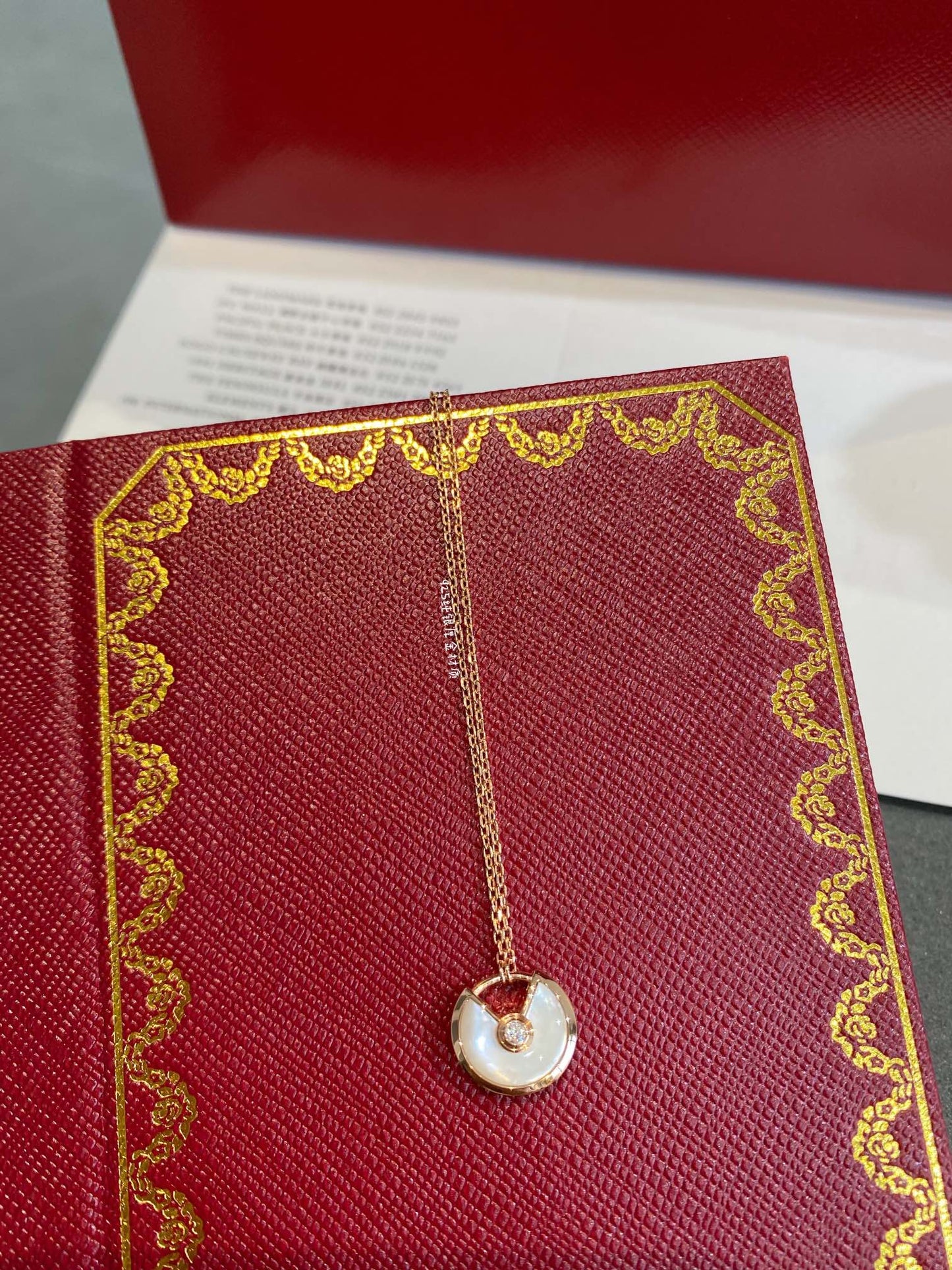 [RAFFINE]AMULETTE ROSE GOLD MOP NECKLACE