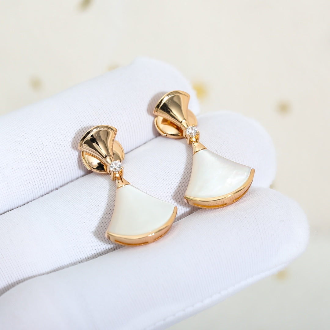 [RAFFINE] PENDIENTES DREAM MOP DE ORO ROSA