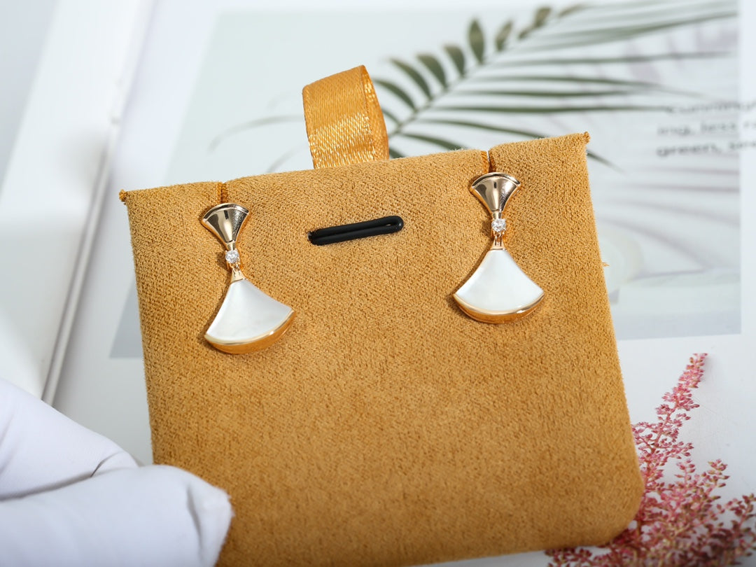 [RAFFINE] PENDIENTES DREAM MOP DE ORO ROSA