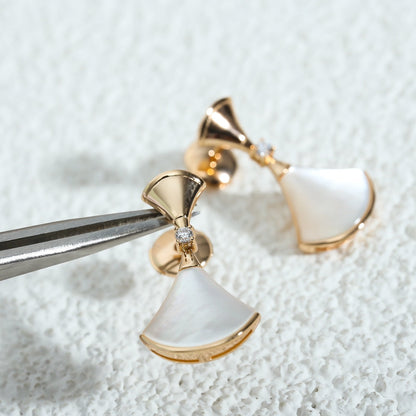 [RAFFINE] PENDIENTES DREAM MOP DE ORO ROSA