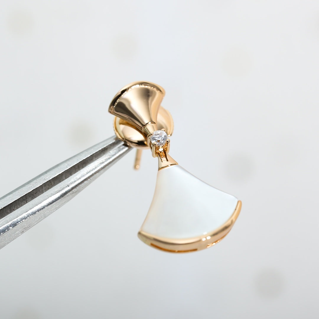 [RAFFINE] PENDIENTES DREAM MOP DE ORO ROSA