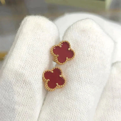 [Raffine]CLOVER MINI 9,5MM KARNEOL OHRRINGE